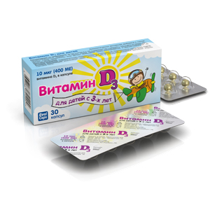 картинка Витамин D3 400МЕ для детей интернет магазина RealCaps