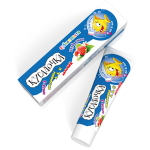 картинка Зубная паста КУСАЛОЧКА клубничная интернет магазина RealCaps