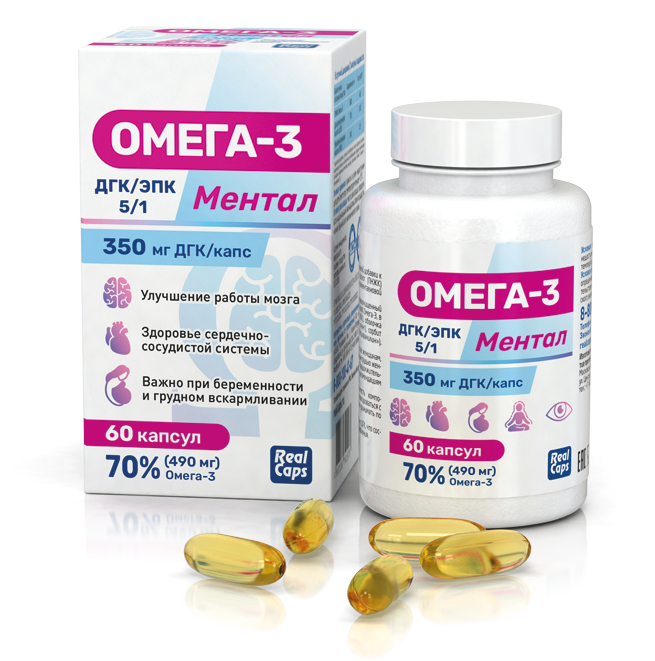 картинка Омега-3 ментал №60  интернет магазина RealCaps