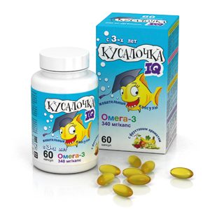 картинка КУСАЛОЧКА IQ Омега-3 интернет магазина RealCaps