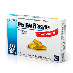 картинка Рыбий жир очищенный 700 мг 30 капс. (Срок годности октябрь 2026 г.) интернет магазина RealCaps