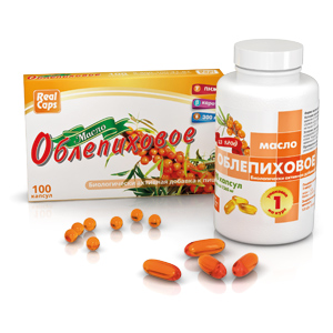 картинка Масло облепиховое 100 капс. (Срок годности 07.11.2026 г.) интернет магазина RealCaps