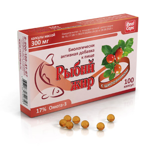 картинка Рыбий жир с шиповником интернет магазина RealCaps