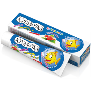 картинка Зубная паста КУСАЛОЧКА клубничная интернет магазина RealCaps